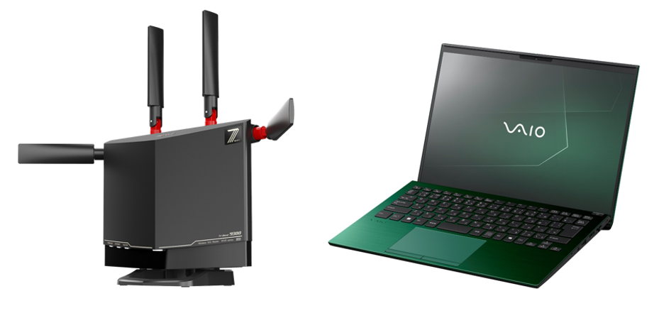 VAIO SX14-Rはバッファロー製Wi-Fi 7 対応ルーター「WXR9300BE6P」で動作確認を行いました。